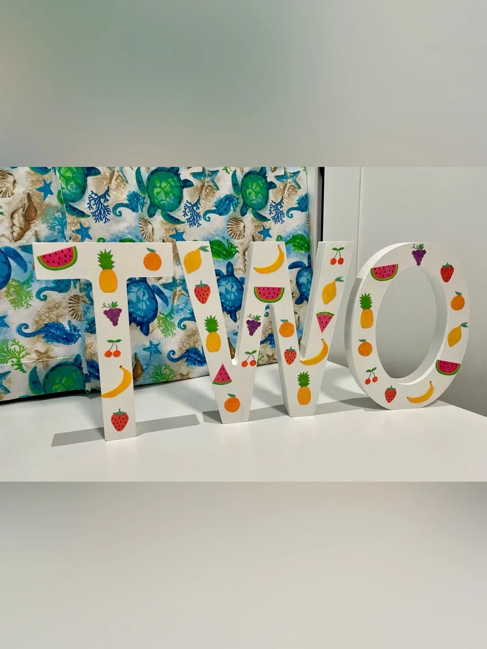 “Twotti Frutti” TWO Birthday Letters, 2nd Birthday, Party Decor